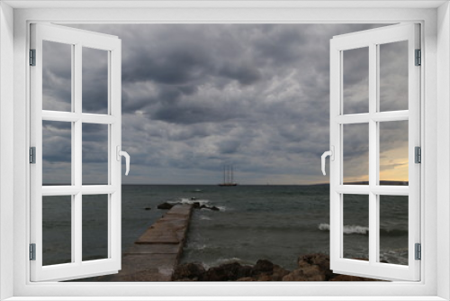 Fototapeta Naklejka Na Ścianę Okno 3D - malerischer Blick auf das Meer