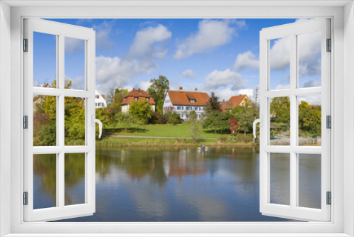 Fototapeta Naklejka Na Ścianę Okno 3D - Der Rothenburger Weiher am nördlichen Ende der Altstadt von Dinkelsbühl