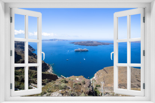 Fototapeta Naklejka Na Ścianę Okno 3D - Beautiful sea view, Santorini, Greece