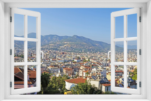 Fototapeta Naklejka Na Ścianę Okno 3D - A view of the city of Alanya. Turkish city landscape. Landscape Antalya province.