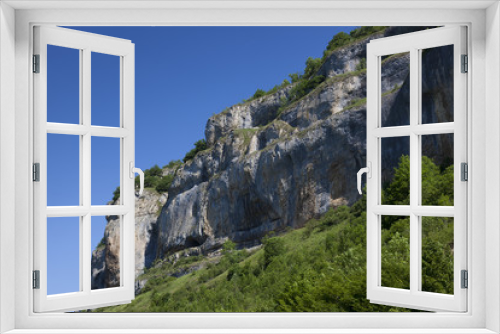 Fototapeta Naklejka Na Ścianę Okno 3D - Cliffs of Baume-les-messieurs, Jura, Franche-Comte, France