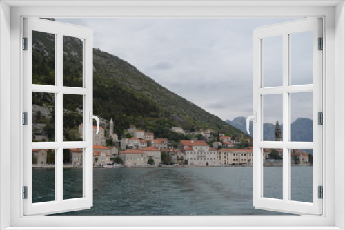 Fototapeta Naklejka Na Ścianę Okno 3D - Town of Perast - Bay of Kotor