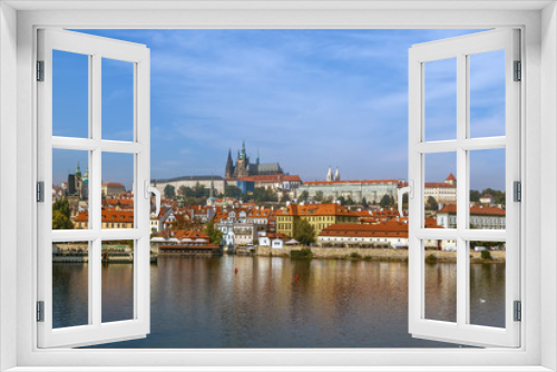 Fototapeta Naklejka Na Ścianę Okno 3D - View of Prague, Czech republic