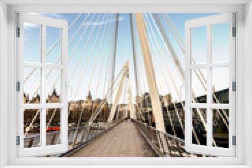 Fototapeta Naklejka Na Ścianę Okno 3D - Golden Jubilee Bridge, London