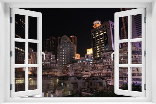 Fototapeta Naklejka Na Ścianę Okno 3D - Night View of Causeway Bay, Hong Kong