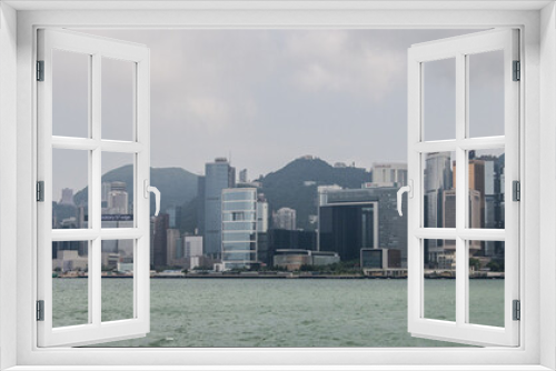 Fototapeta Naklejka Na Ścianę Okno 3D - Victoria Harbour and HK Island