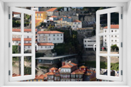 Fototapeta Naklejka Na Ścianę Okno 3D - View of Porto and the Douro River from the Dom Luis I Bridge