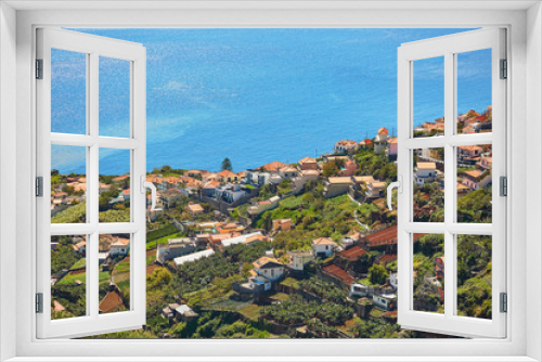 Aerial view of typical Madeira landscape