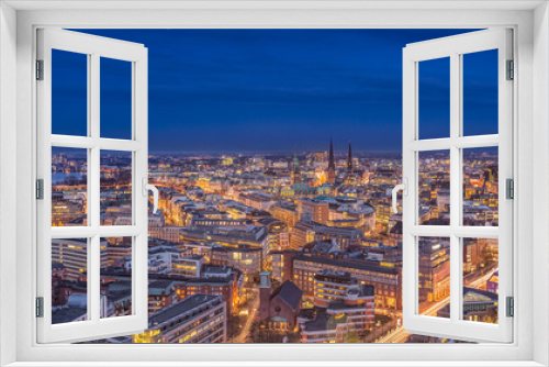 Fototapeta Naklejka Na Ścianę Okno 3D - Hamburg Panorama Elbphilharmonie I