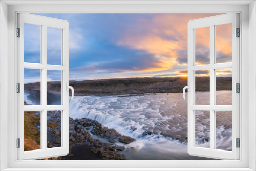 Fototapeta Naklejka Na Ścianę Okno 3D - Dettifoss waterfall sunrise panorama in Iceland 