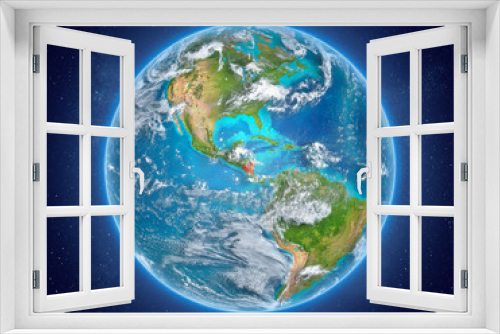 Fototapeta Naklejka Na Ścianę Okno 3D - Nicaragua on planet Earth in space