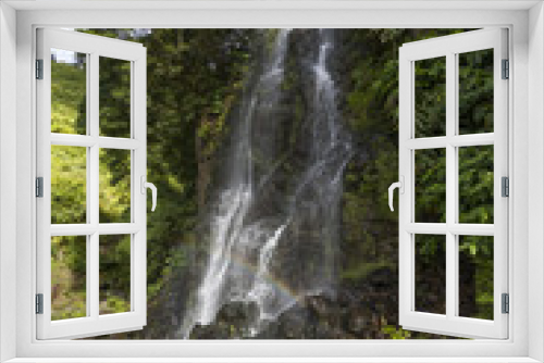 Fototapeta Naklejka Na Ścianę Okno 3D - Beautiful waterfall in Sao Miguel Island - Azores