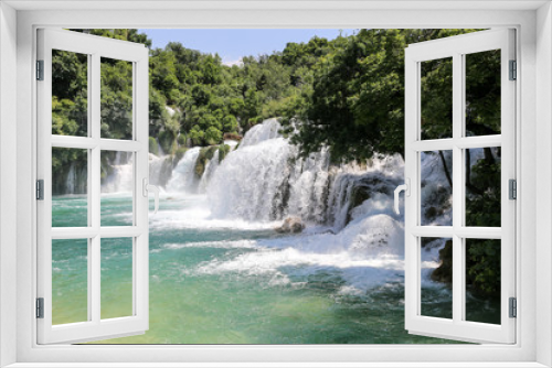 Fototapeta Naklejka Na Ścianę Okno 3D - Krka waterfalls