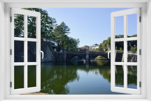 Fototapeta Naklejka Na Ścianę Okno 3D - 二重橋