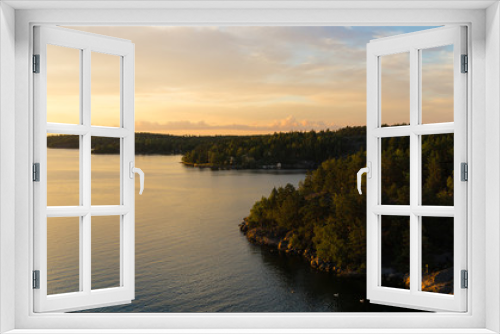 Fototapeta Naklejka Na Ścianę Okno 3D - archipelago near stockholm - sunset