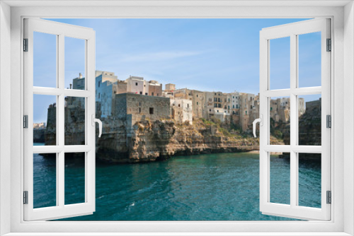 Fototapeta Naklejka Na Ścianę Okno 3D - View to Polignano a Mare.