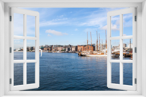 Fototapeta Naklejka Na Ścianę Okno 3D - Panorama - Bucht/ Hafen von Oslo