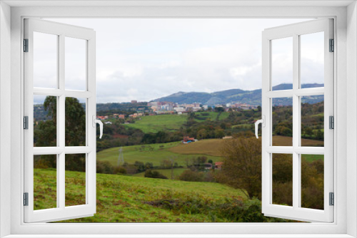 Fototapeta Naklejka Na Ścianę Okno 3D - Panoramic view of Oviedo from the hill. Asturias, Spain
