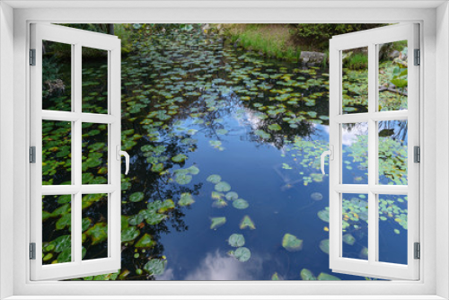 Fototapeta Naklejka Na Ścianę Okno 3D - 石清水八幡宮境内の池