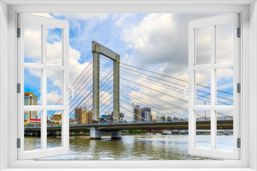 Fototapeta Naklejka Na Ścianę Okno 3D - City Bridge Architecture