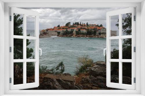 Fototapeta Naklejka Na Ścianę Okno 3D - Sveti Stefan island in Adriatic sea in Montenegro
