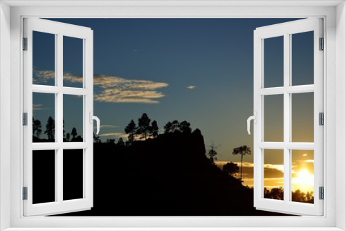 Fototapeta Naklejka Na Ścianę Okno 3D - Beautiful mountain landscape at sunset, Pilancones, summit of Gran canaria, Canary islands