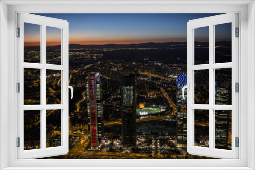 Fototapeta Naklejka Na Ścianę Okno 3D - Four Towers Madrid Spain