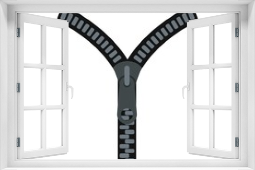Fototapeta Naklejka Na Ścianę Okno 3D - Zipper with lock icon, flat style