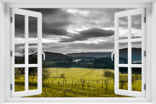 Fototapeta Naklejka Na Ścianę Okno 3D - View to the Saxon Switzerland