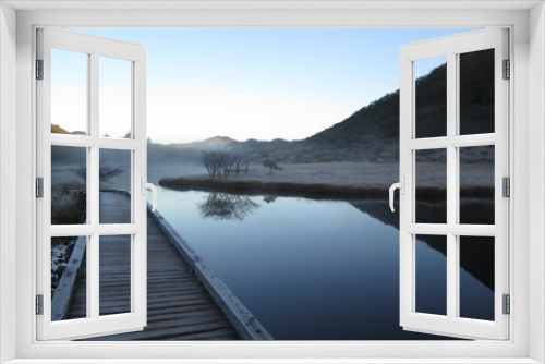 Fototapeta Naklejka Na Ścianę Okno 3D - 湖