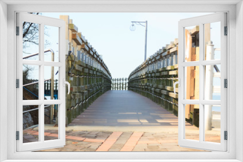 Fototapeta Naklejka Na Ścianę Okno 3D - A bridge with fence