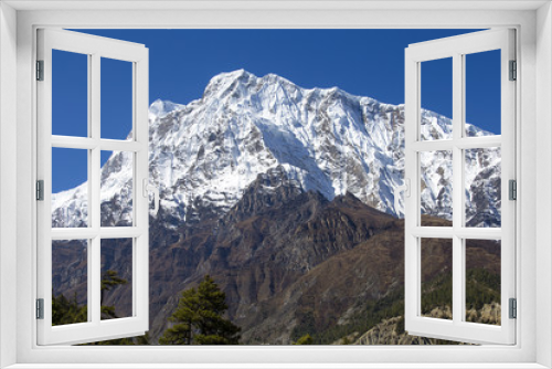 Fototapeta Naklejka Na Ścianę Okno 3D - Beautiful landscape in Himalayas, Annapurna region, Nepal.