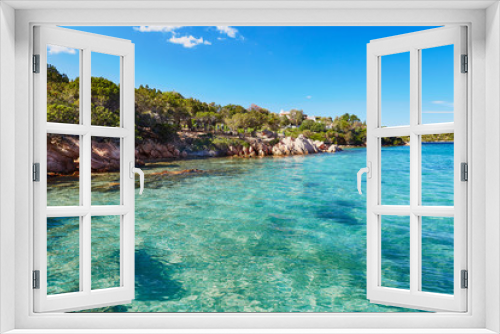 Fototapeta Naklejka Na Ścianę Okno 3D - Scenic landscape of Emerald coast of Sardinia