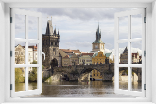Fototapeta Naklejka Na Ścianę Okno 3D - Charles Bridge Prague