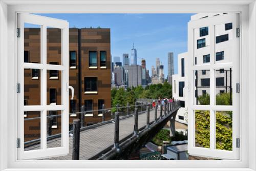 Fototapeta Naklejka Na Ścianę Okno 3D - View to Manhattan from Brooklyn