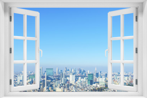 Fototapeta Naklejka Na Ścianę Okno 3D - 恵比寿から見た新宿方面の風景