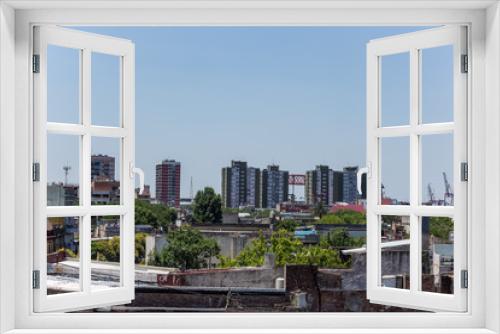 Fototapeta Naklejka Na Ścianę Okno 3D - Paisaje de Barracas, Buenos Aires, Argentina