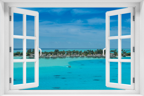 Fototapeta Naklejka Na Ścianę Okno 3D - View from Private Island in Bora Bora