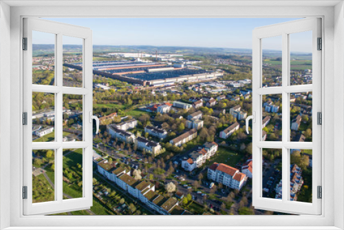 Fototapeta Naklejka Na Ścianę Okno 3D - Kleinstadt von oben