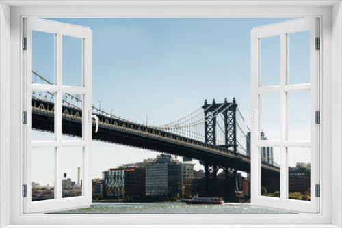 Fototapeta Naklejka Na Ścianę Okno 3D - Manhattan Bridge in New York City