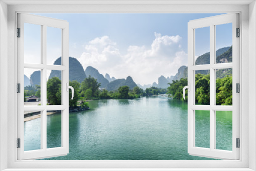 Fototapeta Naklejka Na Ścianę Okno 3D - Amazing view of the Yulong River with azure water, China