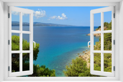 Fototapeta Naklejka Na Ścianę Okno 3D - Beautiful view of the Adriatic Sea in Croatia, Southern Dalmatia