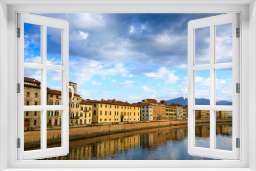Fototapeta Naklejka Na Ścianę Okno 3D - Pisa day view, Tuscany, Italy