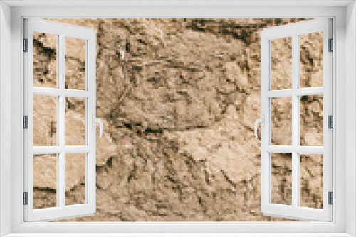 Fototapeta Naklejka Na Ścianę Okno 3D - Cracked Tan Wall