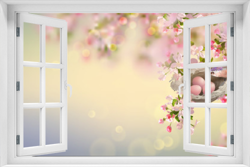 Fototapeta Naklejka Na Ścianę Okno 3D - Spring Apple Blossom