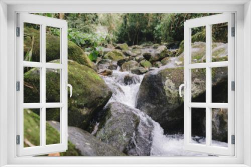 Fototapeta Naklejka Na Ścianę Okno 3D - Long exposure of fresh tropical stream