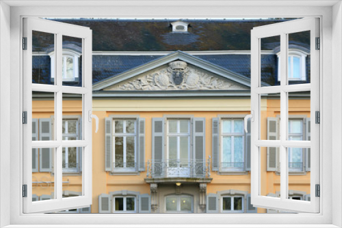 Fototapeta Naklejka Na Ścianę Okno 3D - Fassade Detail von Schloß Morsbroich bei Leverkusen