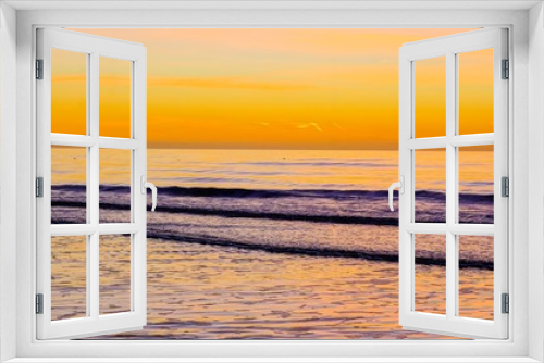 Fototapeta Naklejka Na Ścianę Okno 3D - Panorama Abendrot Meer