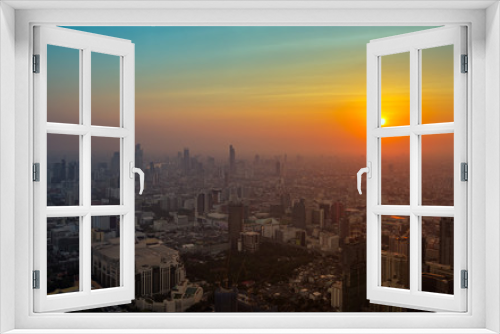 Fototapeta Naklejka Na Ścianę Okno 3D - beautiful sunset in Bangkok Thailand
