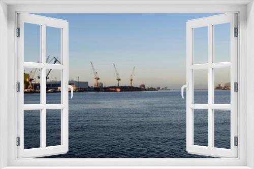 Fototapeta Naklejka Na Ścianę Okno 3D - Werftgelände Rostock Warnemünde